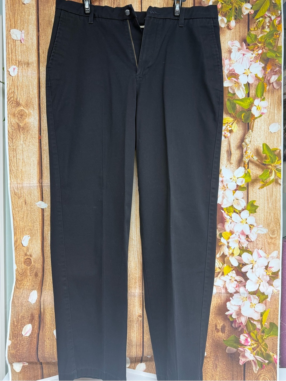 #0003 Men's Black Straight-Leg Dress Pants 34 x 32